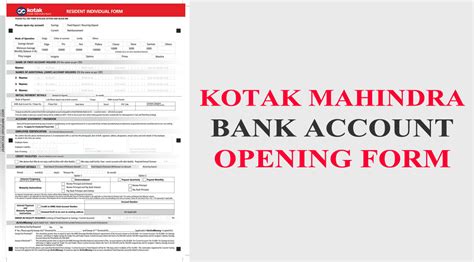 kotak mahindra bank account opening form